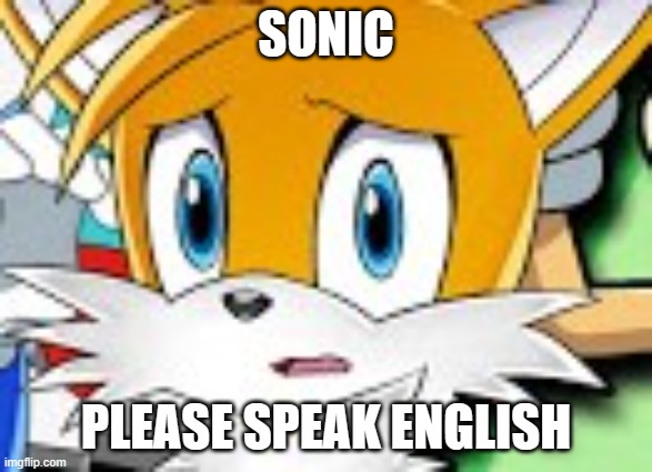 SONIC PLEASE SPEAK ENGLISH | made w/ Imgflip meme maker
