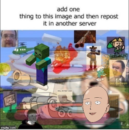 I added Saitama/One Punch Man | image tagged in repost | made w/ Imgflip meme maker