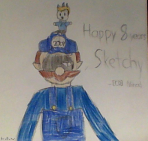 Anniversary Gift For Sketchy_113 | image tagged in anniversary,drawing | made w/ Imgflip meme maker