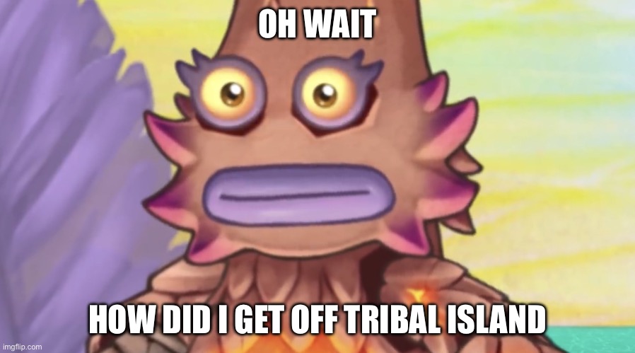 Wait | OH WAIT; HOW DID I GET OFF TRIBAL ISLAND | image tagged in stare | made w/ Imgflip meme maker