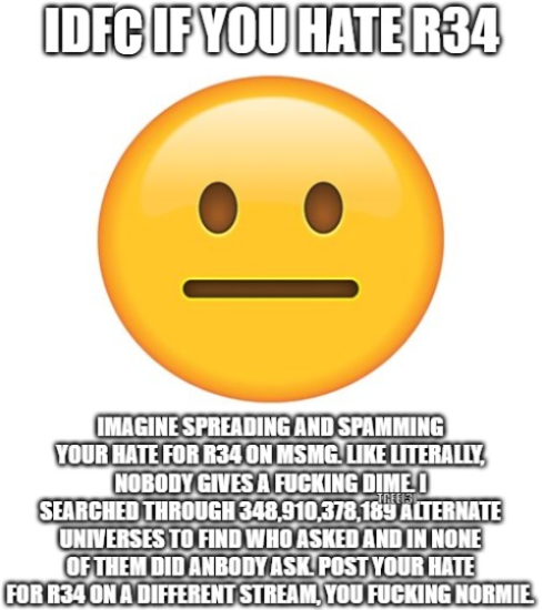 IDFC if you hate R34. Blank Meme Template