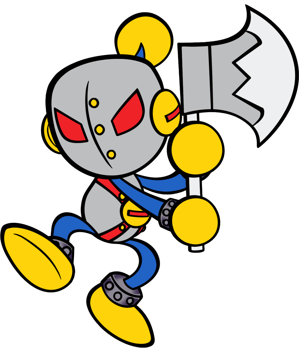 Iron Mask Bomber in Super Bomberman R Style (SBR) Blank Meme Template