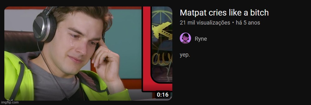 MatPat cries like a bitch | made w/ Imgflip meme maker