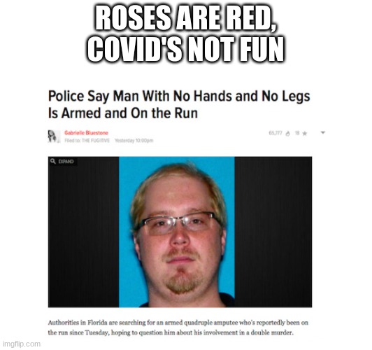 someone explain this | ROSES ARE RED,
COVID'S NOT FUN | image tagged in memes,roses are red,mhm,seriously,how stupid are you | made w/ Imgflip meme maker