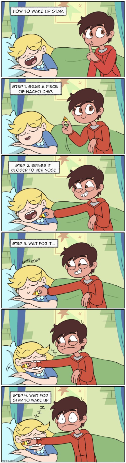 How to Wake up Star | image tagged in morningmark,svtfoe,comics/cartoons,star vs the forces of evil,comics,memes | made w/ Imgflip meme maker