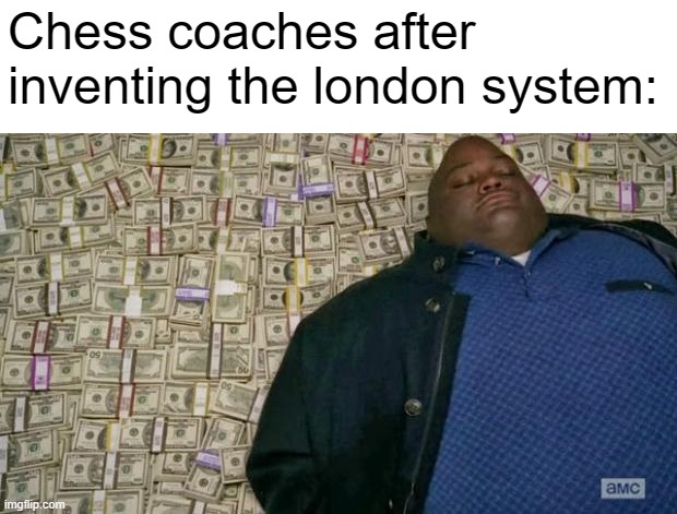 fr fr ong best opening!!! | Chess coaches after inventing the london system: | image tagged in huell money,chess,london | made w/ Imgflip meme maker