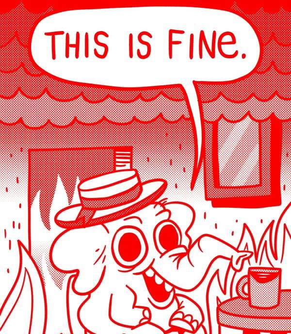 High Quality "This is fine" republican Blank Meme Template