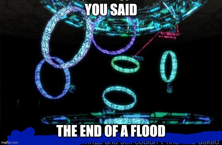 Halo who asked | YOU SAID THE END OF A FLOOD | image tagged in halo who asked | made w/ Imgflip meme maker