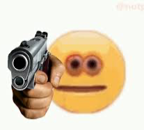 High Quality Emoji with gun Blank Meme Template