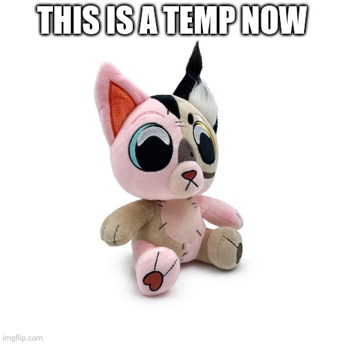 Bingus x Floppa hybrid plushie™ | THIS IS A TEMP NOW | image tagged in bingus x floppa hybrid plushie | made w/ Imgflip meme maker