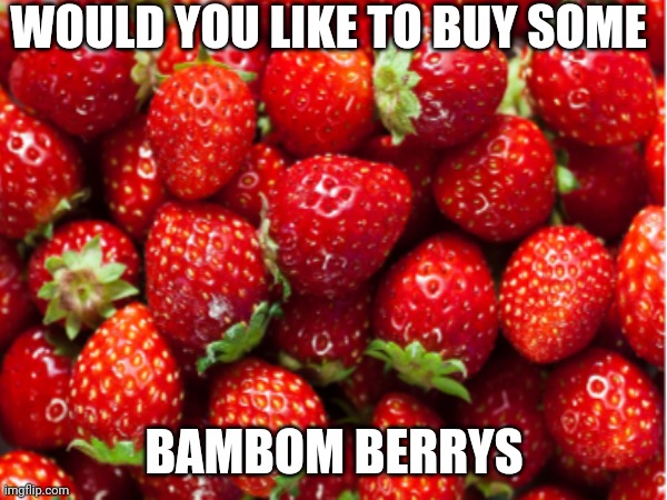 BAMBOM BERRYS | WOULD YOU LIKE TO BUY SOME; BAMBOM BERRYS | image tagged in fnf,dave and bambi | made w/ Imgflip meme maker