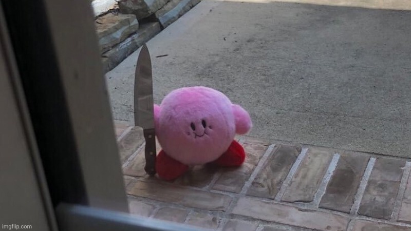 Kirby Holding a Knife | image tagged in kirby holding a knife | made w/ Imgflip meme maker