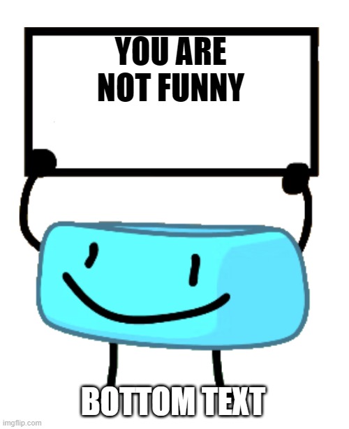 Bracelety Sign | YOU ARE NOT FUNNY BOTTOM TEXT | image tagged in bracelety sign | made w/ Imgflip meme maker