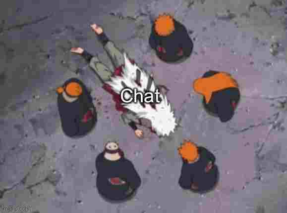 I am evil | image tagged in dead chat naruto | made w/ Imgflip meme maker