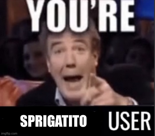 You’re underage user | SPRIGATITO | image tagged in you re underage user | made w/ Imgflip meme maker