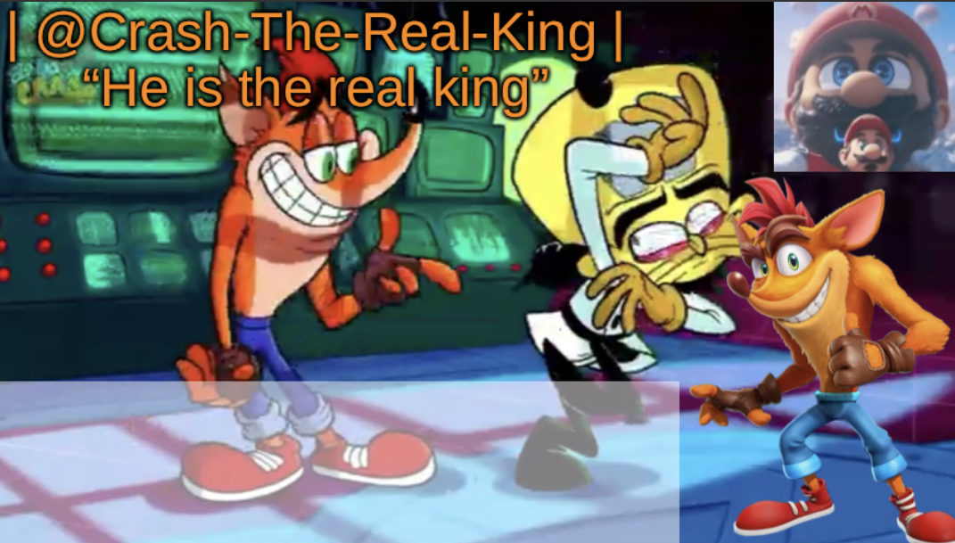 High Quality @Crash-The-Real-King’s announcement template Blank Meme Template