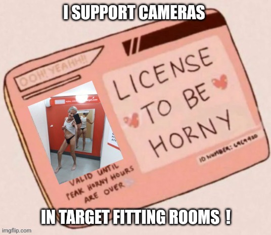 Ever get that feeling you're being watched  . | I SUPPORT CAMERAS; IN TARGET FITTING ROOMS  ! | image tagged in jeffrey,target,panties,selfie | made w/ Imgflip meme maker