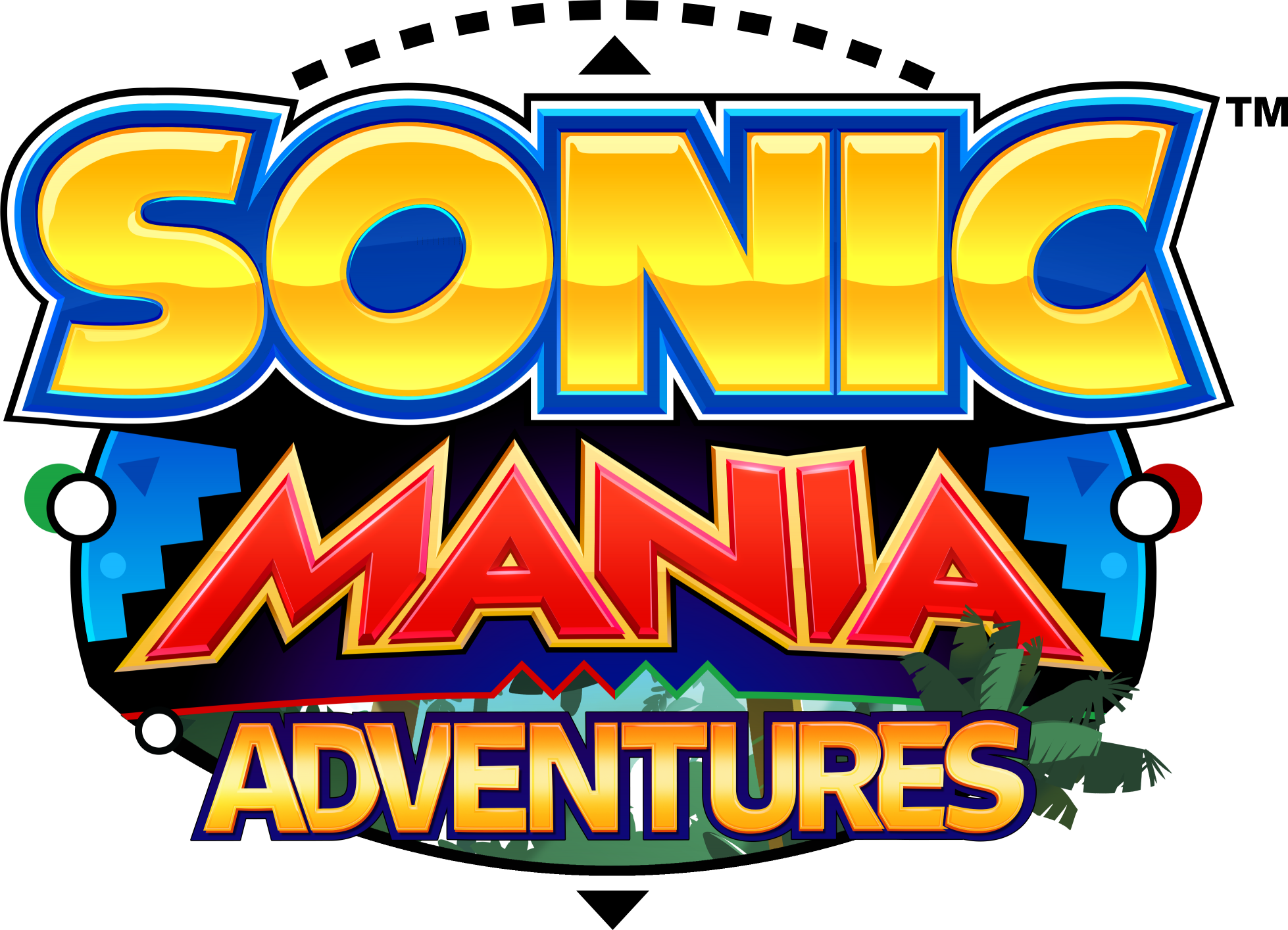 High Quality Sonic Mania Adventures title & logo Blank Meme Template