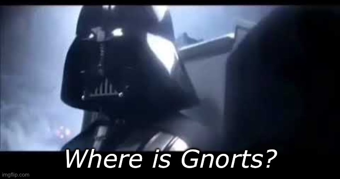 Darth Vader Where is Padme? | Where is Gnorts? | image tagged in darth vader where is padme | made w/ Imgflip meme maker