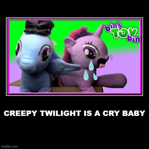Creepy Twilight Binstoybin | image tagged in funny,demotivationals | made w/ Imgflip demotivational maker