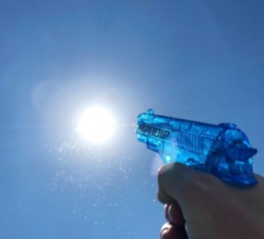 High Quality Water gun vs sun Blank Meme Template