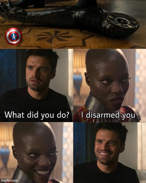 Off | image tagged in winter soldier,wakanda | made w/ Imgflip meme maker