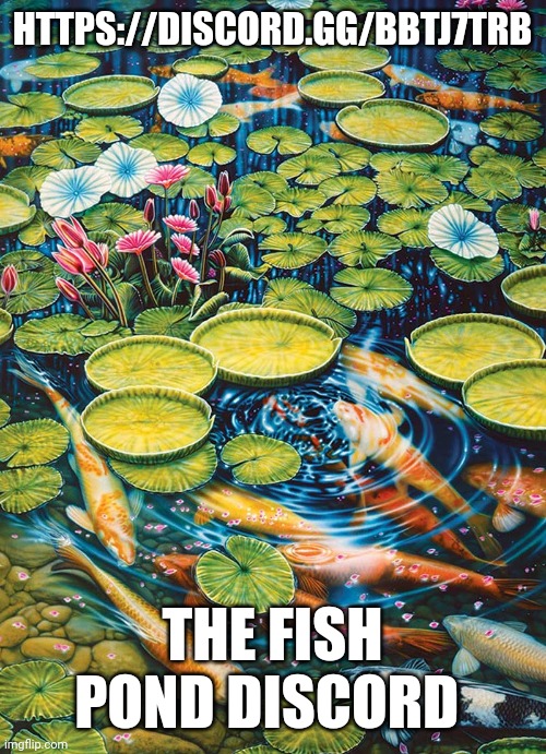 HTTPS://DISCORD.GG/BBTJ7TRB; THE FISH POND DISCORD | made w/ Imgflip meme maker