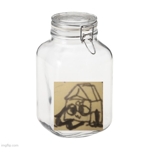 OJ plush in the jar | image tagged in glass jar | made w/ Imgflip meme maker
