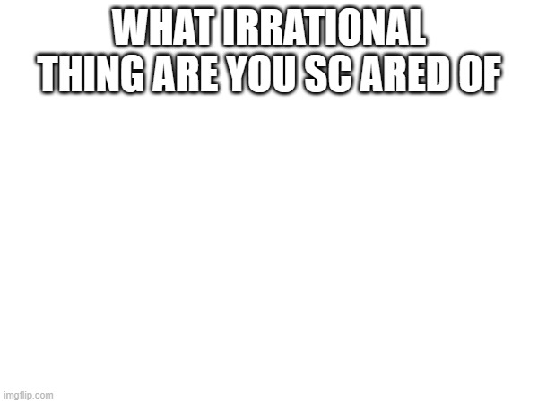 WHAT IRRATIONAL THING ARE YOU SC ARED OF | made w/ Imgflip meme maker