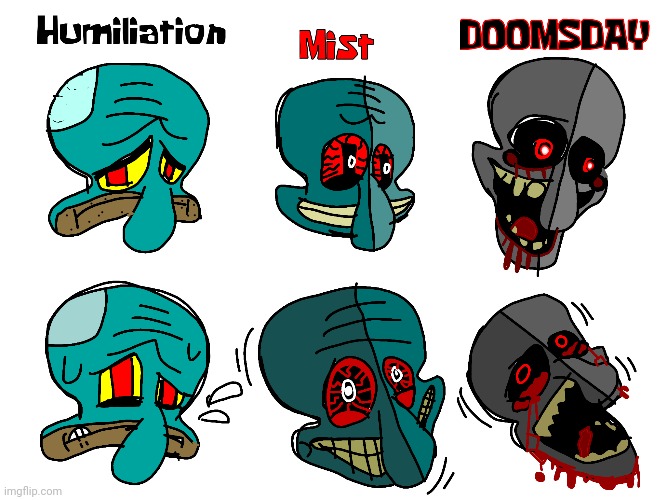 Red Mist Squidward icons that I redrawn | image tagged in remake | made w/ Imgflip meme maker