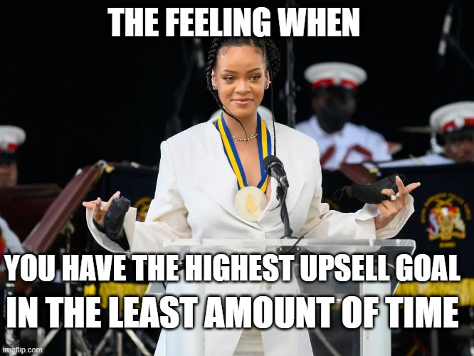 Hotel humor | THE FEELING WHEN; YOU HAVE THE HIGHEST UPSELL GOAL; IN THE LEAST AMOUNT OF TIME | image tagged in hotel | made w/ Imgflip meme maker