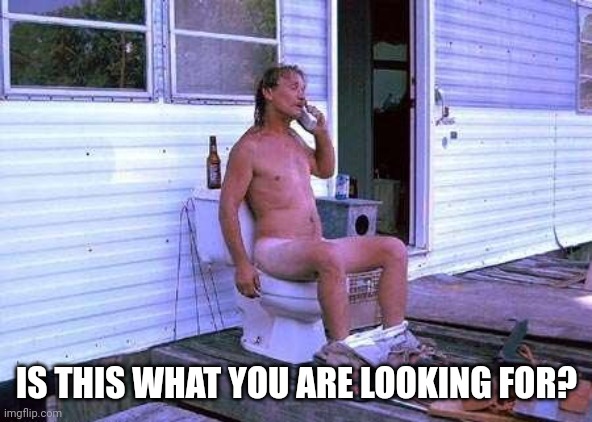 Naked Redneck | IS THIS WHAT YOU ARE LOOKING FOR? | image tagged in naked redneck | made w/ Imgflip meme maker