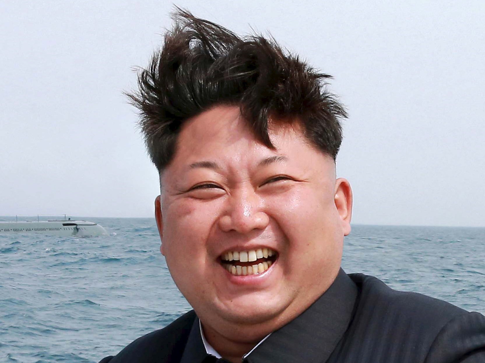 Kim Jong Un smilig Blank Meme Template
