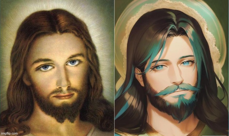 i put jesus in an anime filter and suddenly want to do unholy things | image tagged in jesus | made w/ Imgflip meme maker