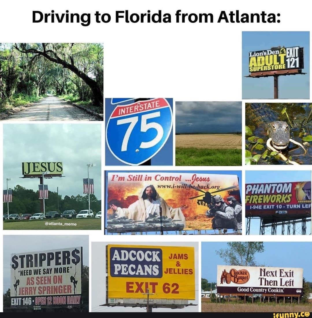 Driving in Florida Blank Meme Template