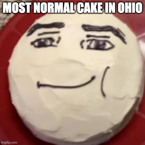 most normal cake in ohio | MOST NORMAL CAKE IN OHIO | image tagged in ohio,memes | made w/ Imgflip meme maker