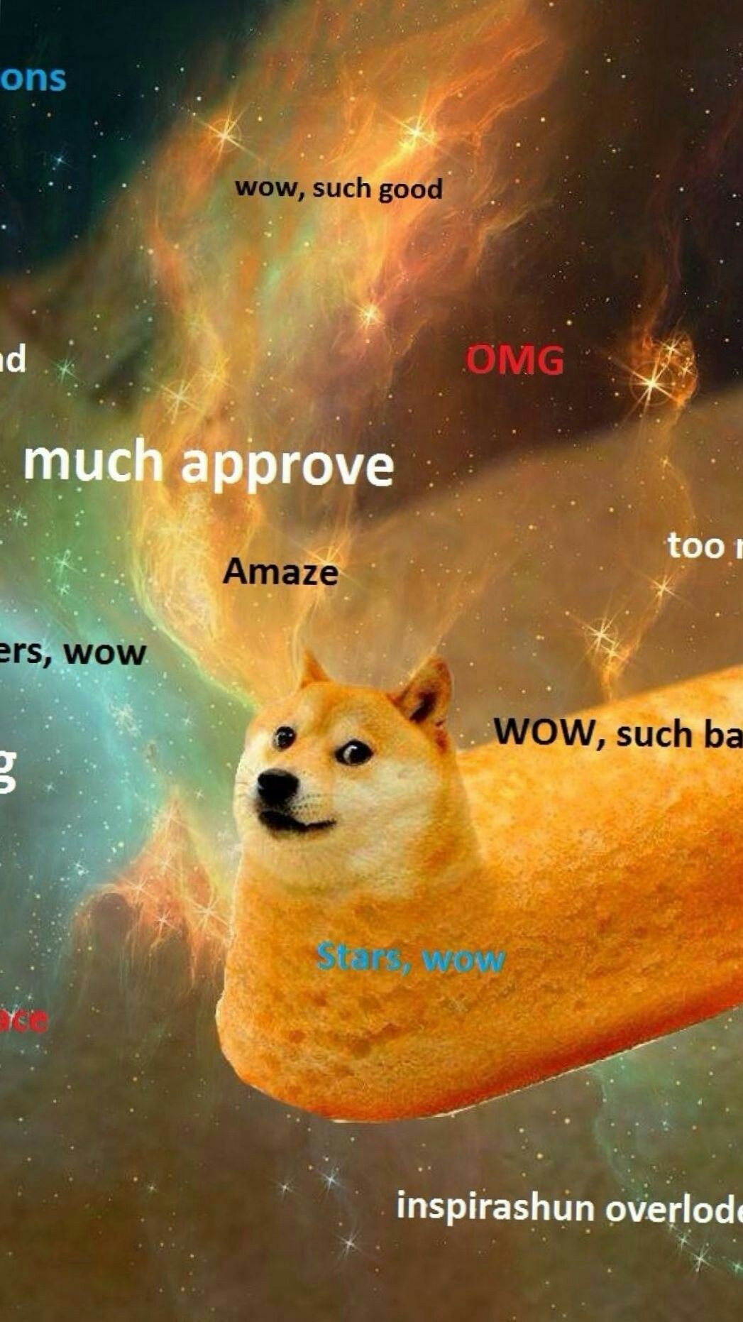 Cosmic Doge Blank Meme Template