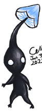 Glow Mushroom Pikmin (Black Pikmin) Blank Meme Template