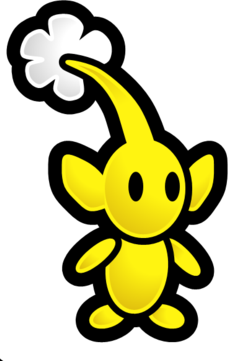 High Quality Yellow Pikmin Paper Mario Blank Meme Template