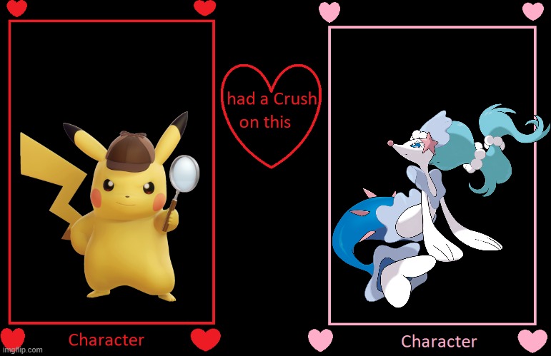 if detective pikachu had a crush on primarina | image tagged in what if this character had a crush on this person,pokemon,couples,nintendo,love story | made w/ Imgflip meme maker