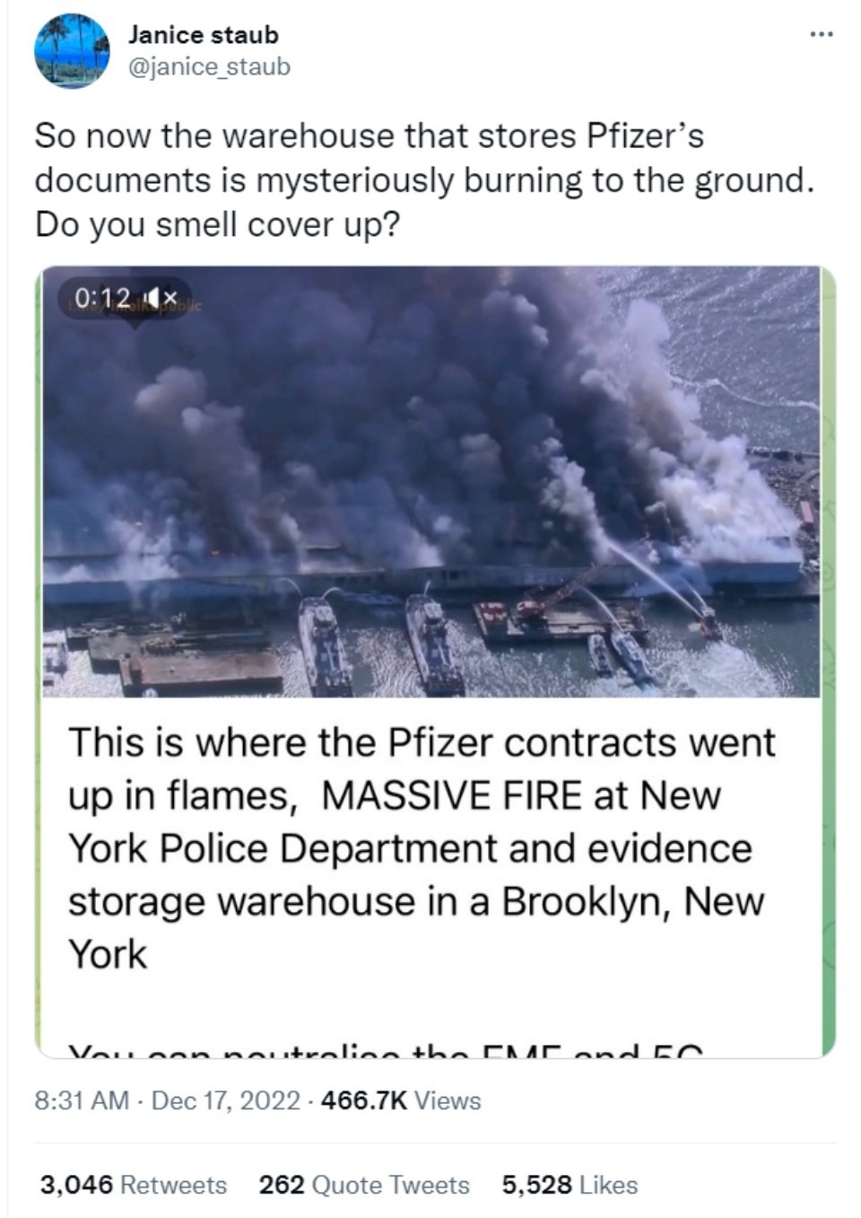 What do criminals do to get rid of the evidence? | image tagged in pfizer warehouse fire,pfizer,mrna vaccines,nuremberg trials are coming,evidence,dumbest criminals | made w/ Imgflip meme maker