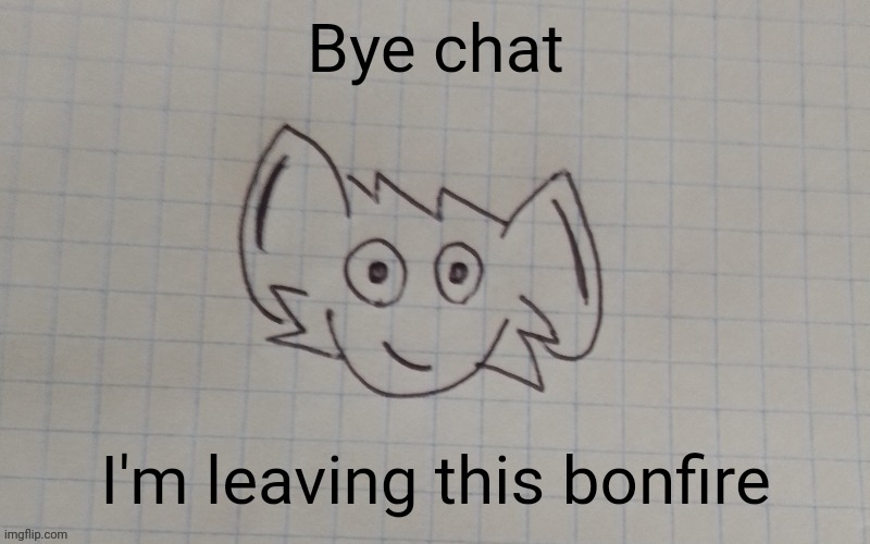 See ya | Bye chat; I'm leaving this bonfire | image tagged in reaperus by twb | made w/ Imgflip meme maker