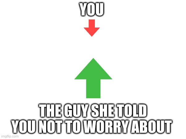 you vs the guy she tells you not to worry about | YOU; THE GUY SHE TOLD YOU NOT TO WORRY ABOUT | image tagged in you vs the guy she tells you not to worry about | made w/ Imgflip meme maker