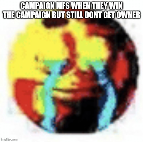 CAMPAIGN MFS WHEN THEY WIN THE CAMPAIGN BUT STILL DONT GET OWNER | made w/ Imgflip meme maker