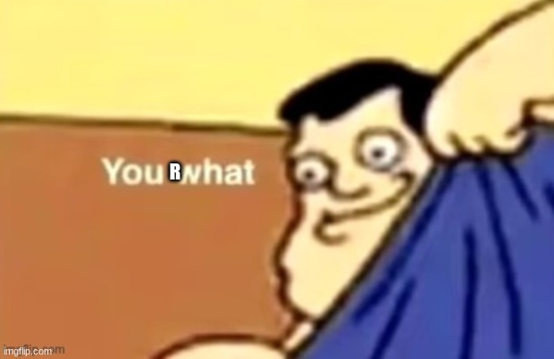 you what | R | image tagged in you what | made w/ Imgflip meme maker