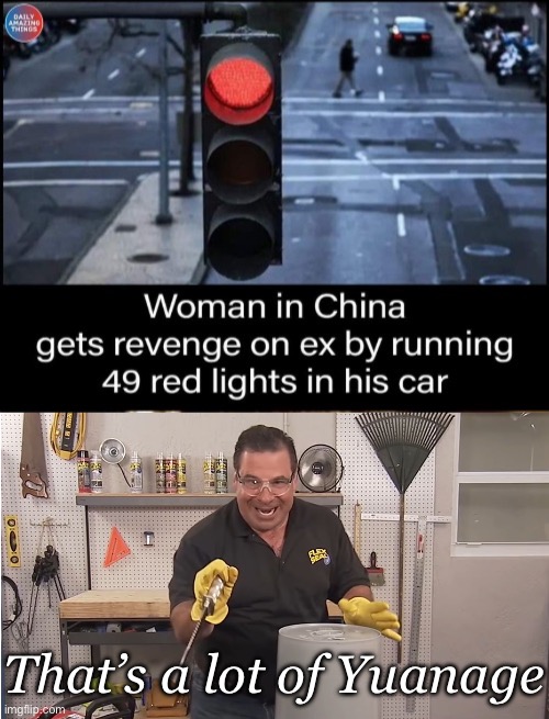 Chinese Yuan by many | That’s a lot of Yuanage | image tagged in phil swift that's a lotta damage flex tape/seal,yuan,expensive,fine,car,china | made w/ Imgflip meme maker
