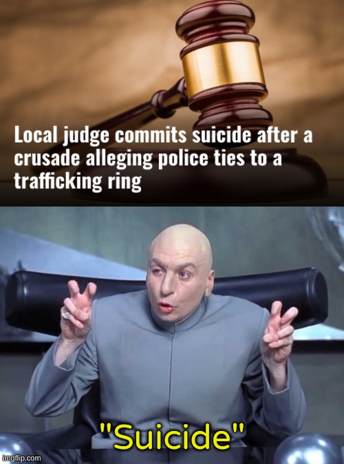 Right... | "Suicide" | image tagged in dr evil air quotes | made w/ Imgflip meme maker