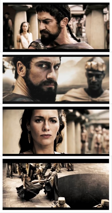 Leonidas looking back at Gorgo Blank Meme Template