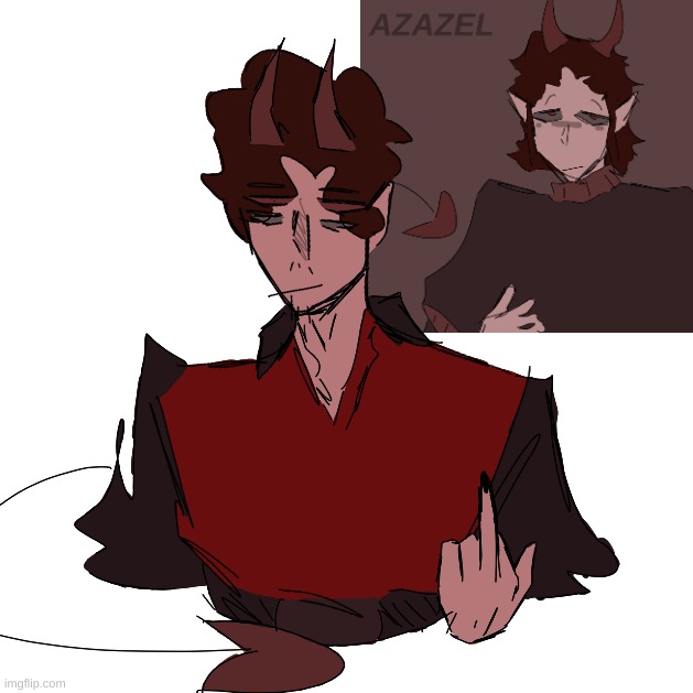 hey, so uh- Azazel has a son- his name is Aven :D | made w/ Imgflip meme maker