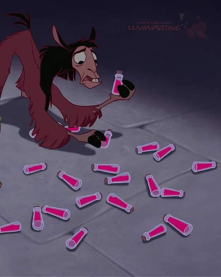 High Quality Kuzco Surrounded by Potions Blank Meme Template